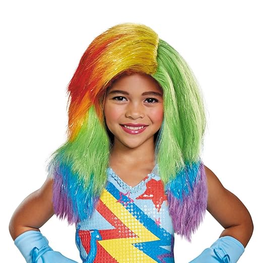 Rainbow Dash My Little Pony Rainbow Child Costume Wig by HalloweenStore.com