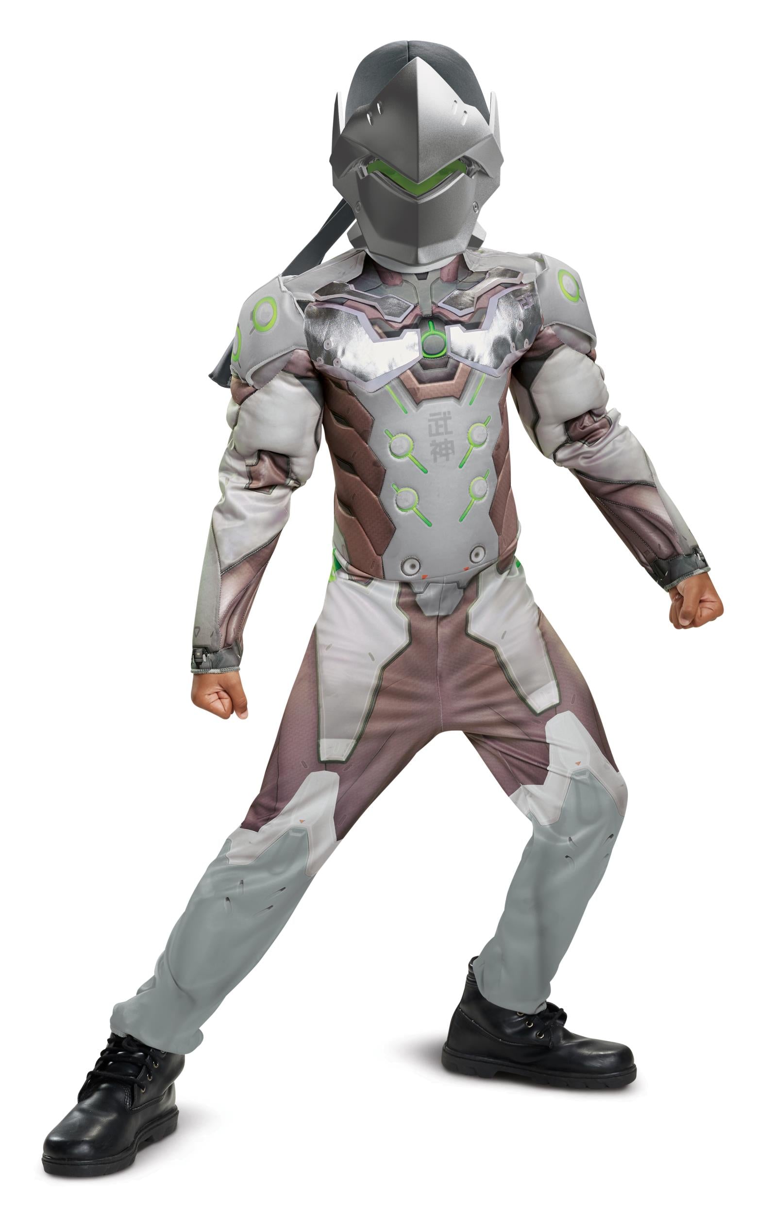 Genji Overwatch Ninja Muscle Child Costume X-Large 14-16 by HalloweenStore.com