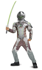 Genji Overwatch Ninja Muscle Child Costume X-Large 14-16 by HalloweenStore.com