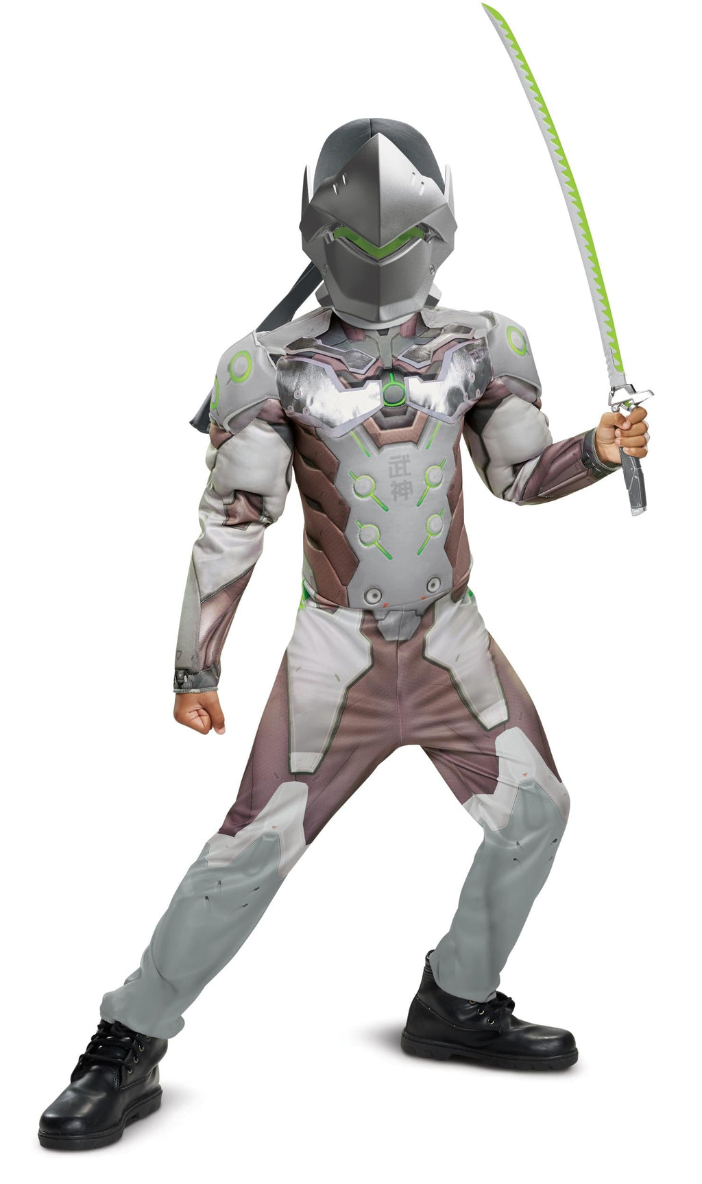 Genji Overwatch Ninja Muscle Child Costume X-Large 14-16 by HalloweenStore.com