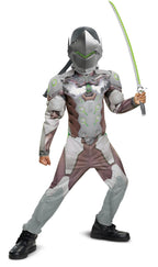Genji Overwatch Ninja Muscle Child Costume X-Large 14-16 by HalloweenStore.com
