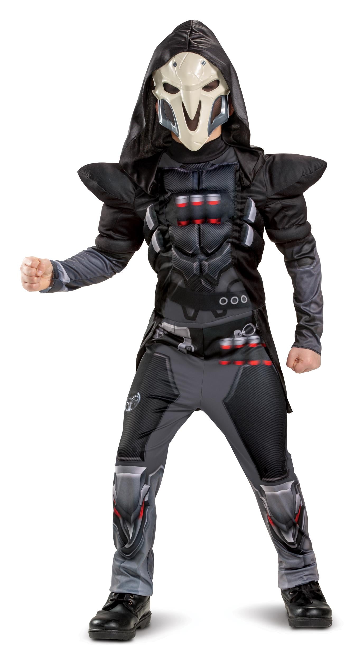 Overwatch Reaper Muscle Jumpsuit Child Costume Small 4-6 by HalloweenStore.com