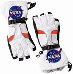 White NASA Astronaut Gloves Boys Large by HalloweenStore.com