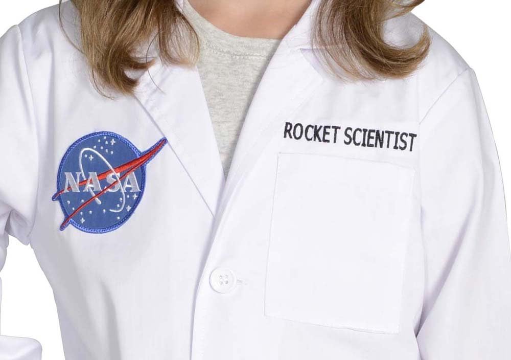 NASA Rocket Scientist Costume Lab Coat Size Small by HalloweenStore.com