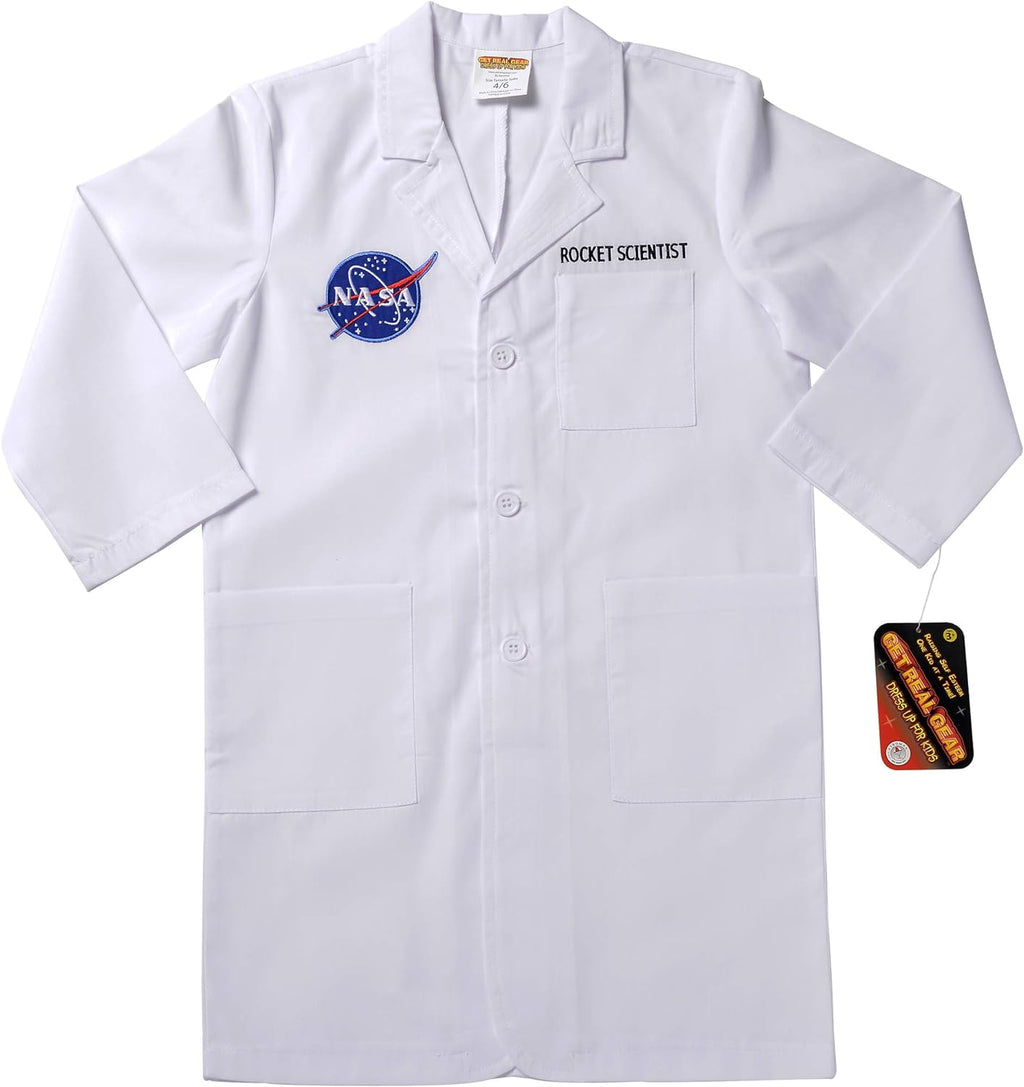 NASA Rocket Scientist Costume Lab Coat Size Small by HalloweenStore.com