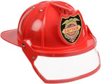 Firefighter Helmet with Movable Visor and Adjustable Headband Adult and Child by HalloweenStore.com