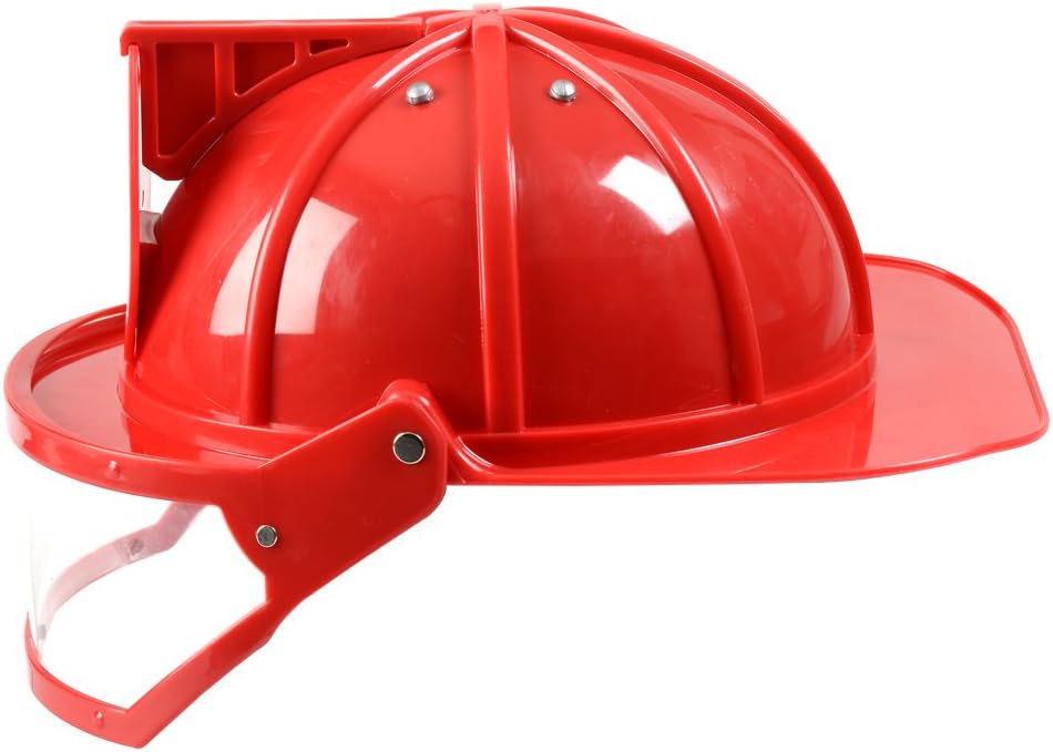 Firefighter Helmet with Movable Visor and Adjustable Headband Adult and Child by HalloweenStore.com