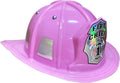 Pink Firefighter Helmet with Adjustable Headband Child by HalloweenStore.com