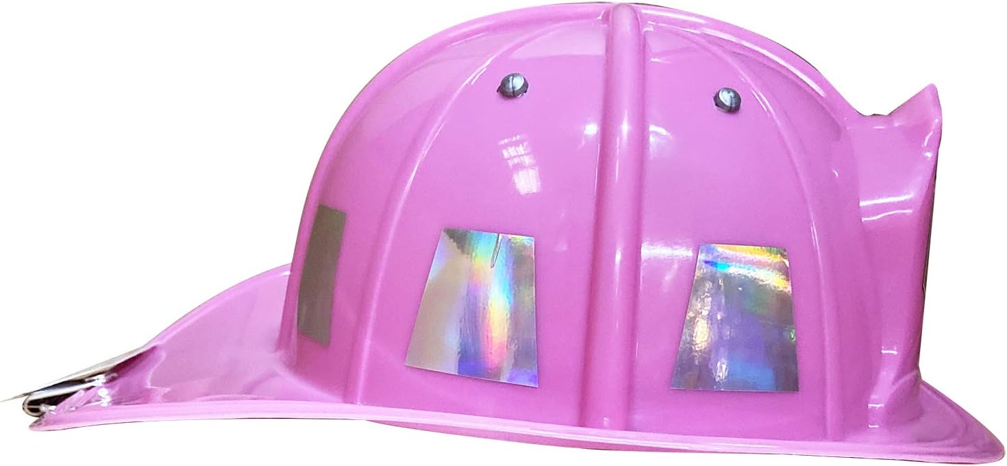 Pink Firefighter Helmet with Adjustable Headband Child by HalloweenStore.com