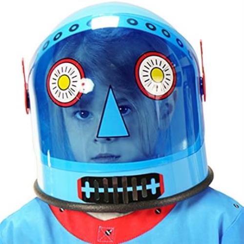 Space Robot Blue Alien Helmet Child Hat by HalloweenStore.com