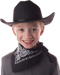 Jr Black Cowboy Hat with Bandana Kids Child Hat by HalloweenStore.com