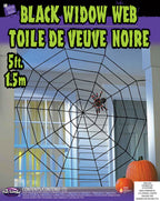 5' Black Window Rope Spiderweb by HalloweenStore.com