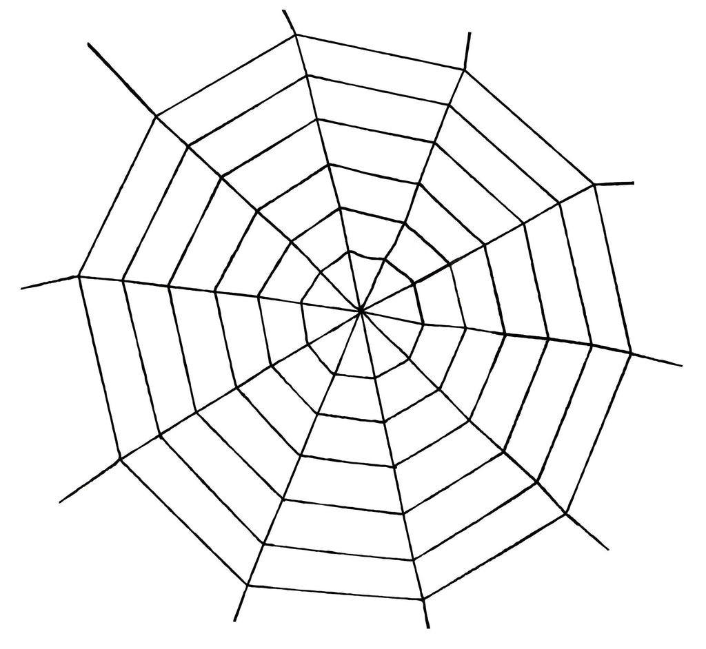 5' Black Window Rope Spiderweb by HalloweenStore.com