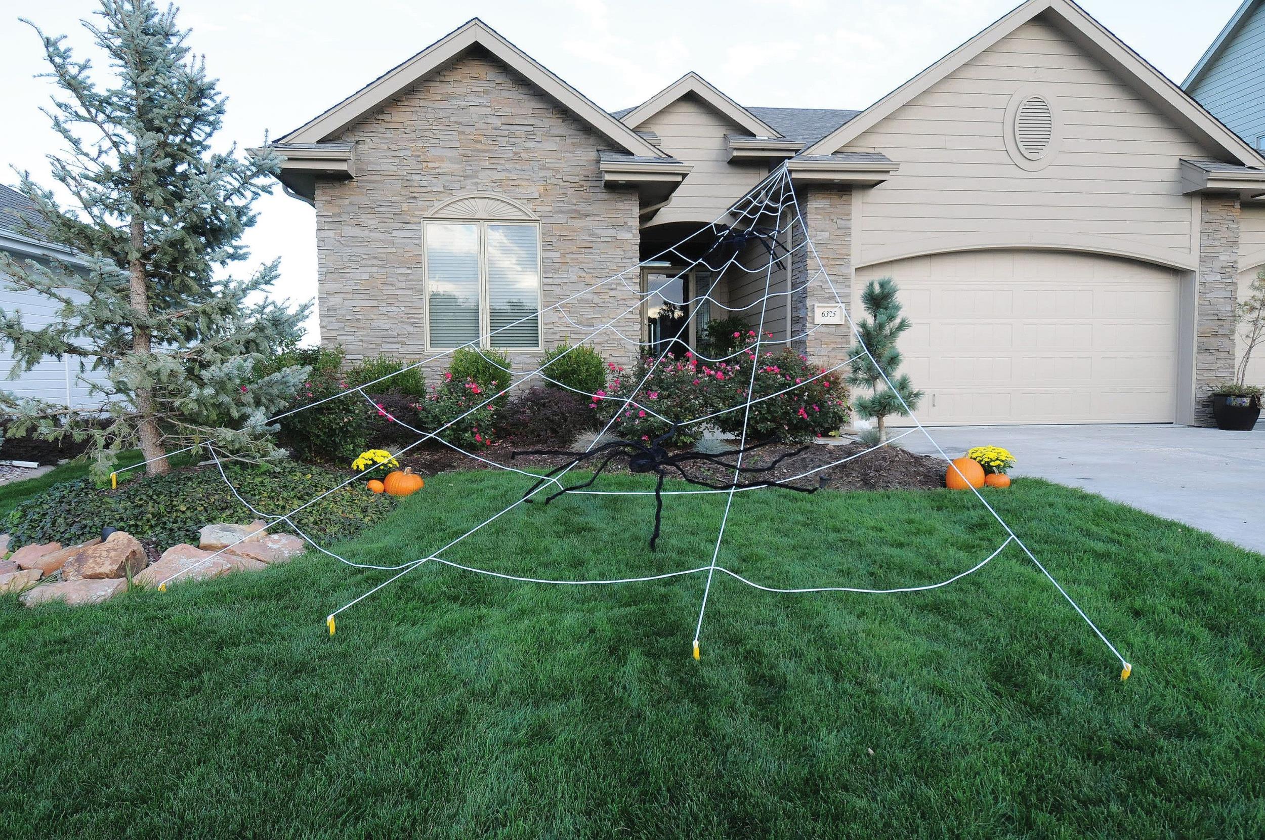 Light Up 24 Foot Mega Yard Spider Web Halloween Decoration by HalloweenStore.com