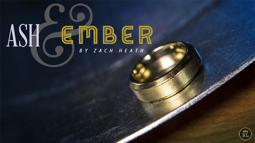 Ash and Ember Gold Beveled Size 13 (2 Rings) by Zach Heath - Trick by Murphy's Magic Supplies, Inc.