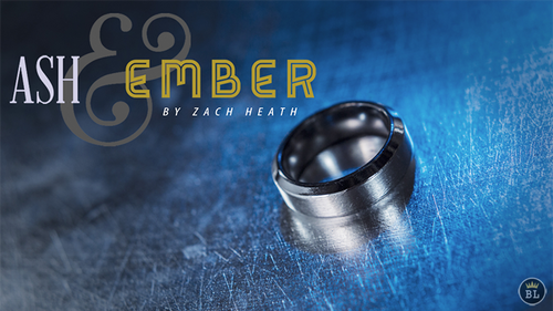 Ash and Ember Silver Beveled Size 13 (2 Rings) by Zach Heath - Trick by Murphy's Magic Supplies, Inc.