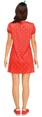 Strawberry Flirty Fruit Dress Adult Costume S/M 2-8 by HalloweenStore.com
