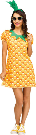 Pineapple Flirty Fruit Dress Adult Costume M/L 10-14 by HalloweenStore.com