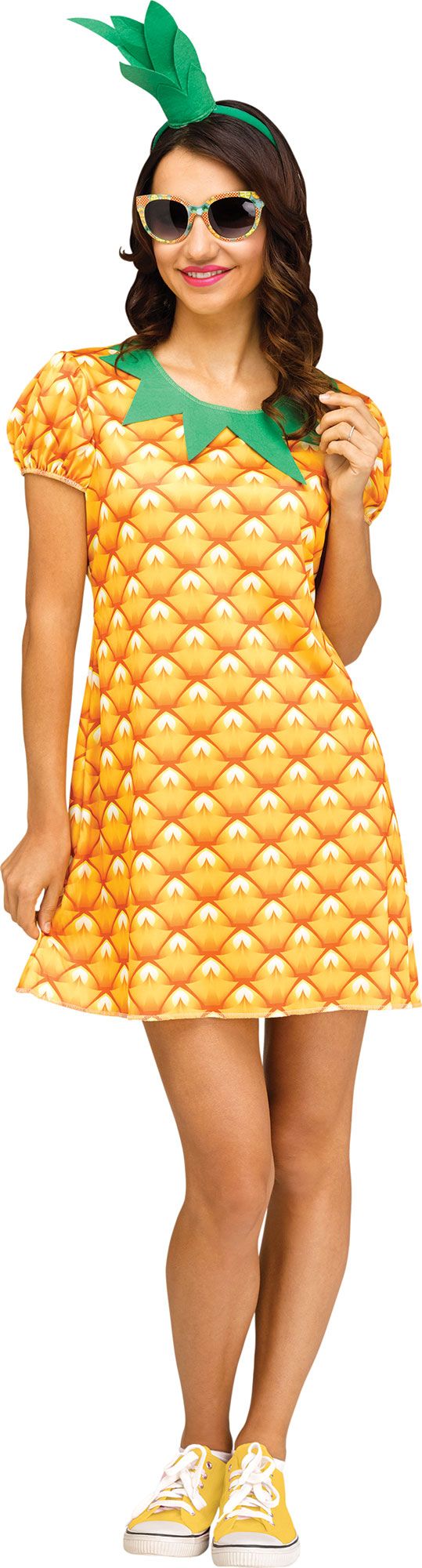 Pineapple Flirty Fruit Dress Adult Costume M/L 10-14 by HalloweenStore.com