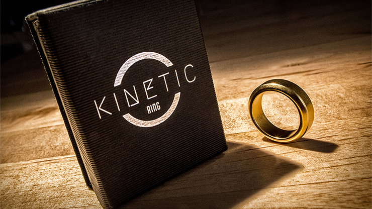 Kinetic PK Ring (Gold) Beveled size 8 by Jim Trainer - Trick by Murphy's Magic Supplies, Inc.