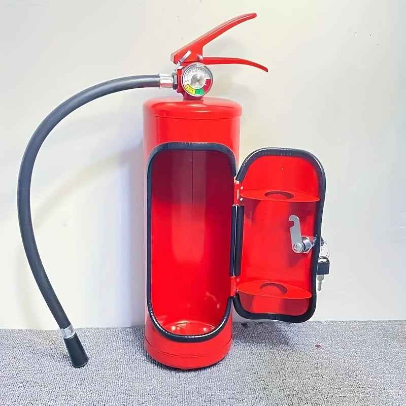 Fire Extinguisher-Shaped Wine Rack - 15.7”/15.75” Metal Bottle Holder (Compatible with EAX dusters) for Indoor/Outdoor Use, Space-Saving Mini Bar Cabinet, Camping & Home Decoration - Novelty Wine Storage for fire extinguisher Bottle