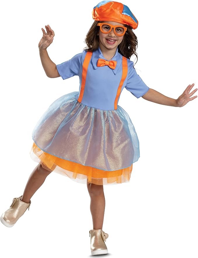 Blippi Dress Classic Toddler Girls Costume 4-6 by HalloweenStore.com