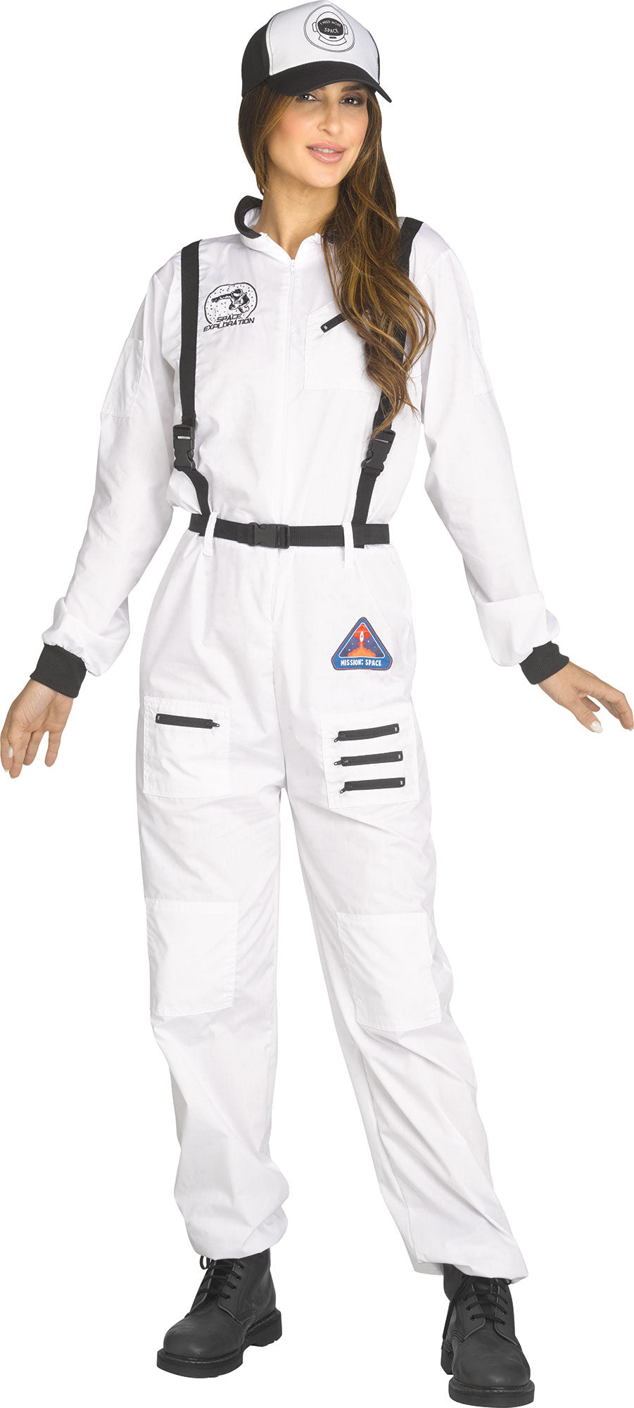 Astronaut NASA White Jumpsuit Adult Costume Large 12-14 by HalloweenStore.com