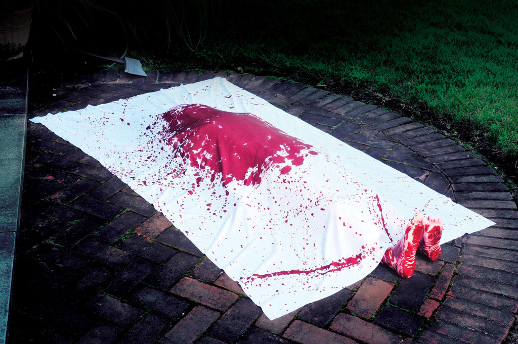 Bloody Crime Scene Halloween Party Haunted House Decoration Prop by HalloweenStore.com