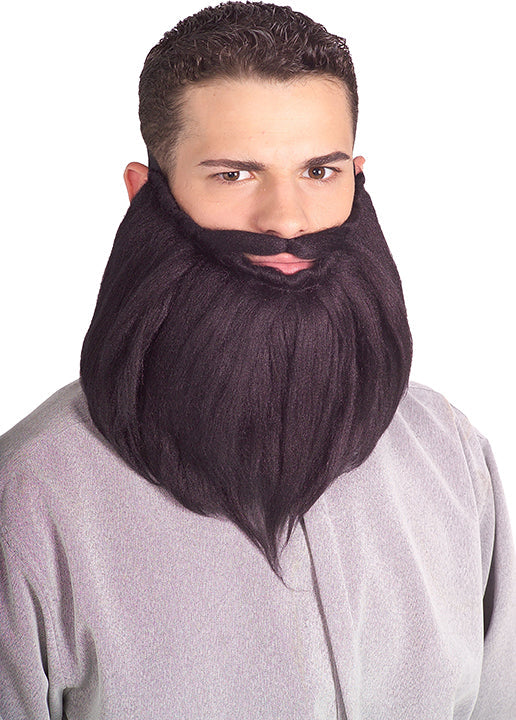 Black 8'' Beard & Mustache Set Costume Accessory by HalloweenStore.com