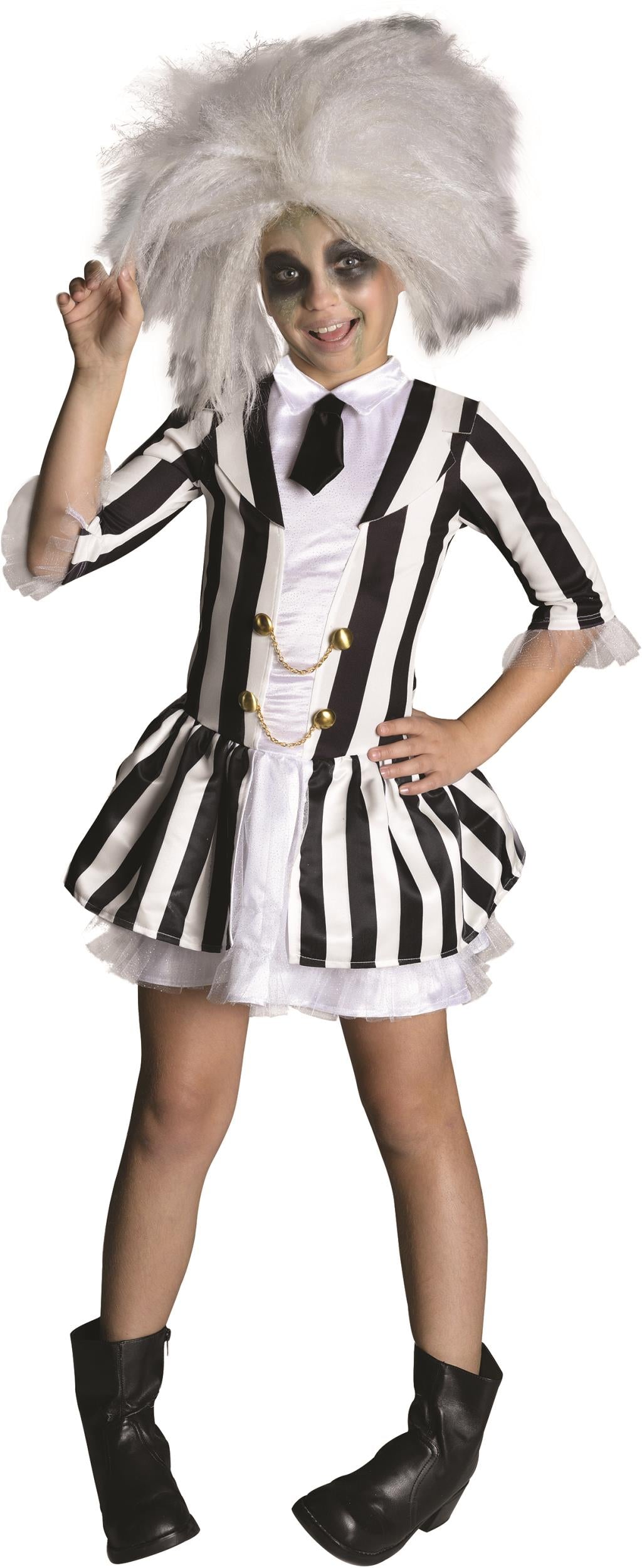 Beetlejuice Girls Dress Costume Large 12-14 by HalloweenStore.com