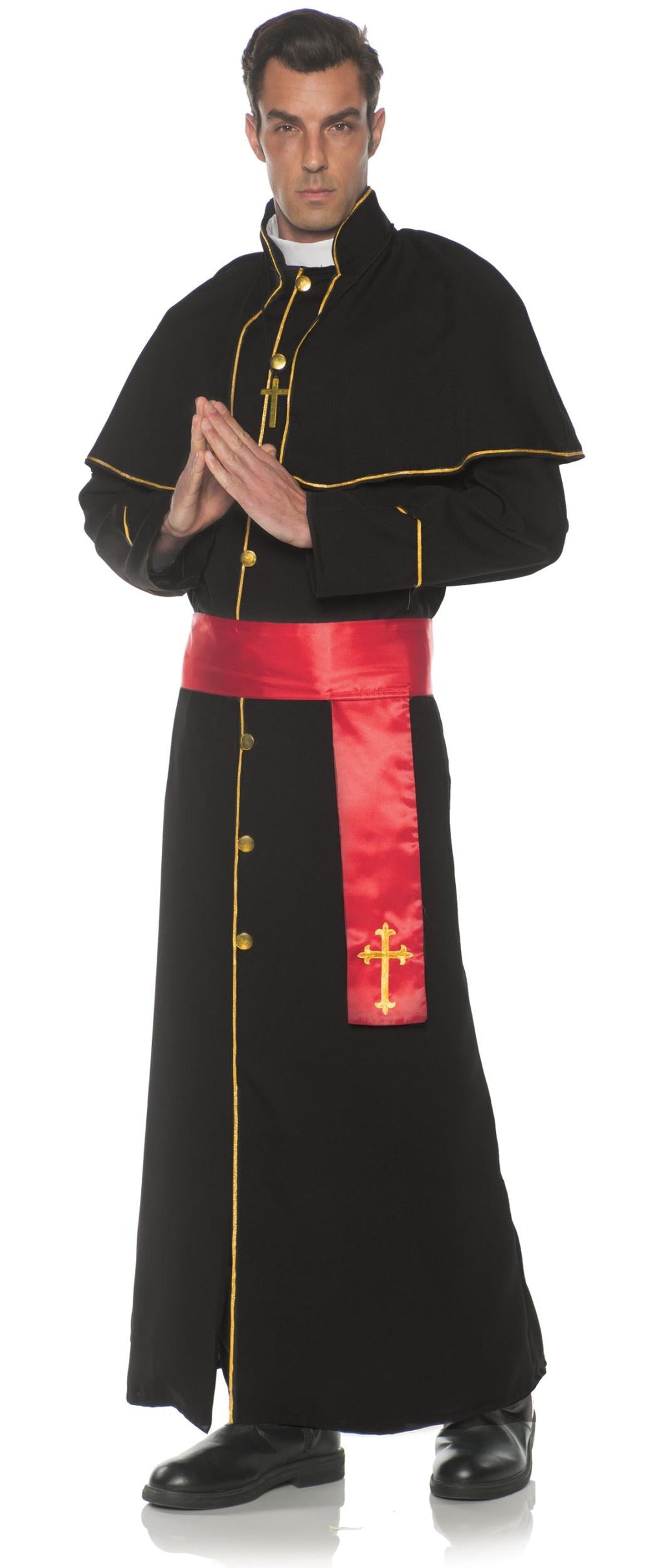 Father Catholic Black Pontiff Priest Adult Costume Plus Size XXL by HalloweenStore.com