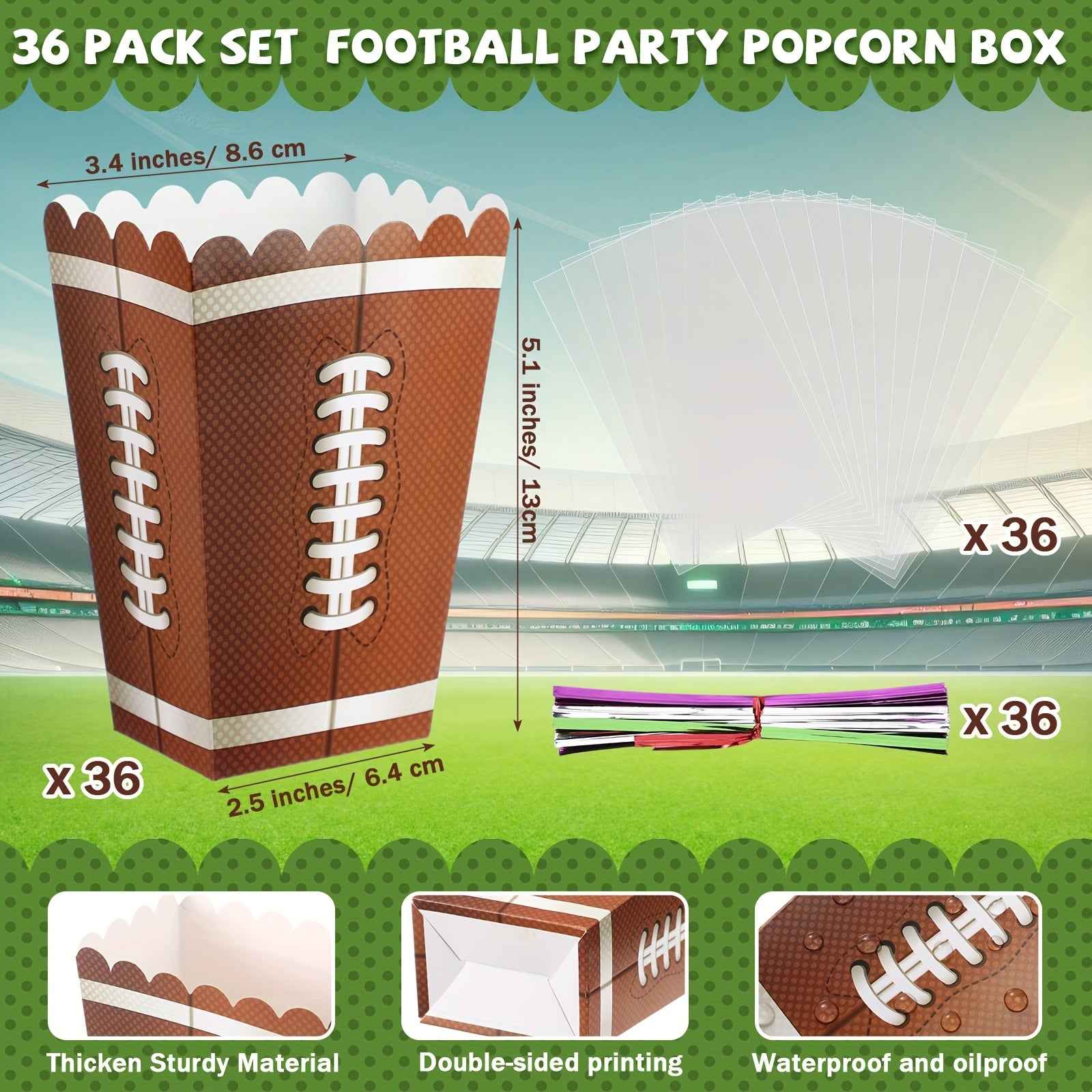 Ultimate 36-Piece Football Party Supplies Kit for Tailgating and Celebrations
