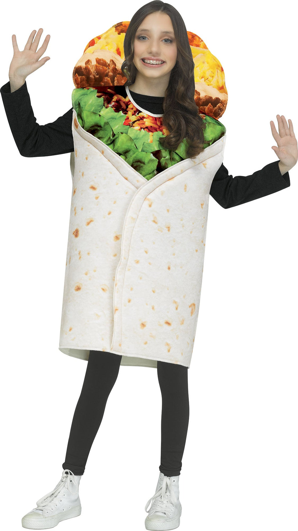 Festive Screen Print Burrito Child Mexican Food Costume by HalloweenStore.com