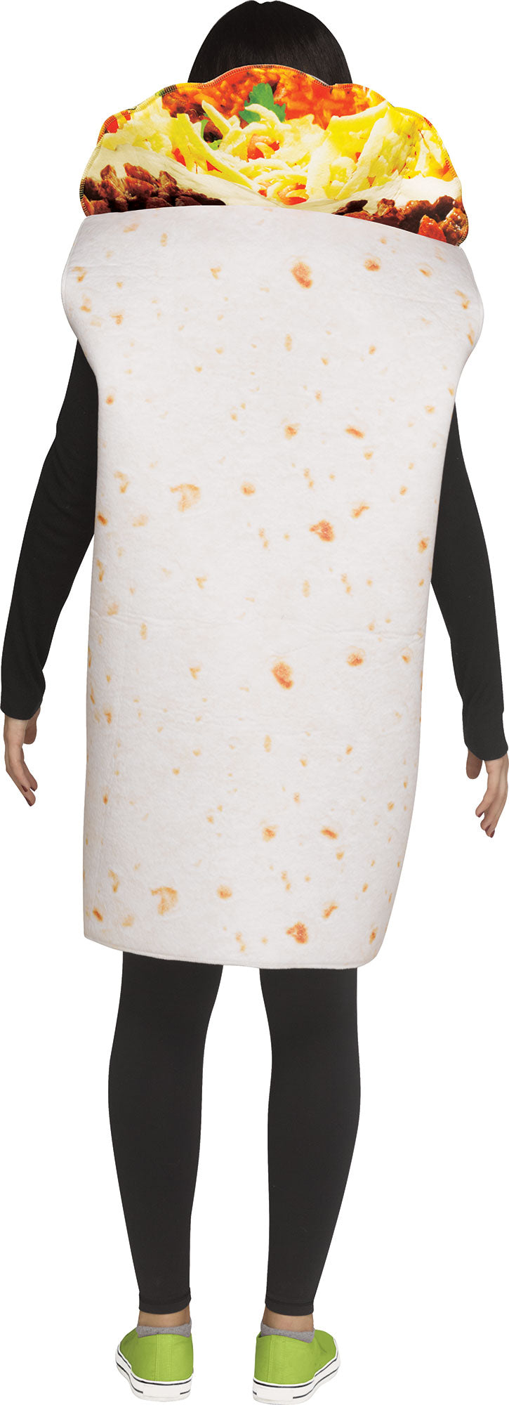 Festive Screen Print Burrito Adult Mexican Food Costume by HalloweenStore.com