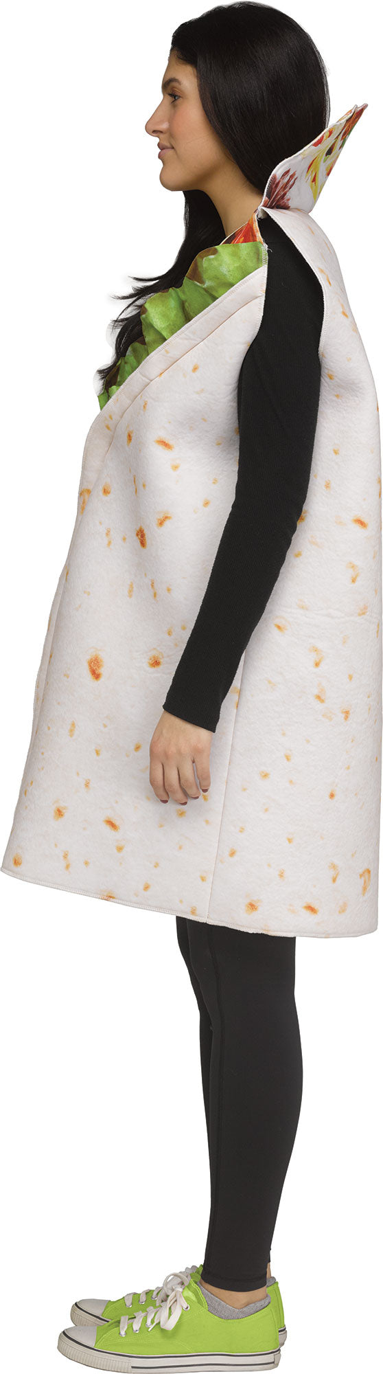 Festive Screen Print Burrito Adult Mexican Food Costume by HalloweenStore.com