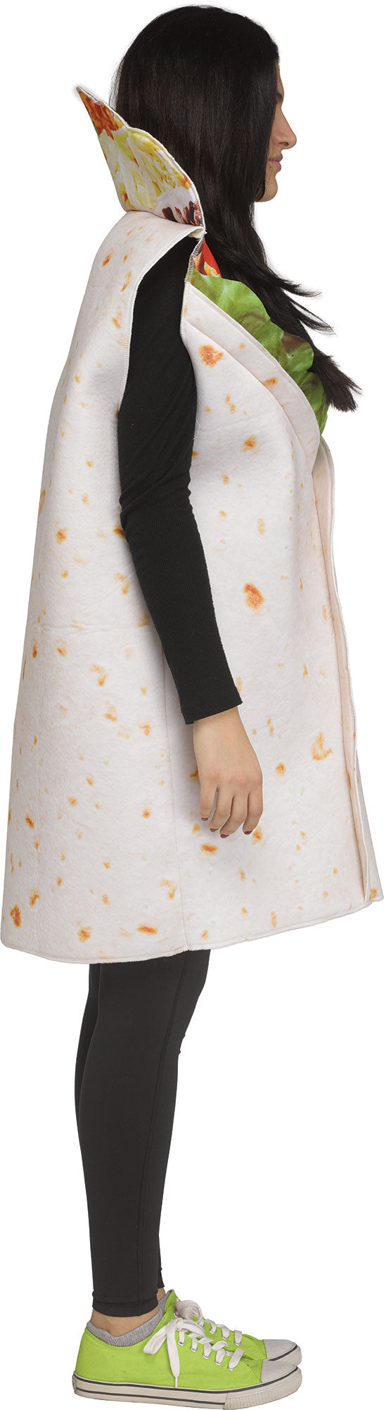 Festive Screen Print Burrito Adult Mexican Food Costume by HalloweenStore.com