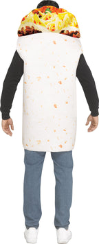 Festive Screen Print Burrito Adult Mexican Food Costume by HalloweenStore.com