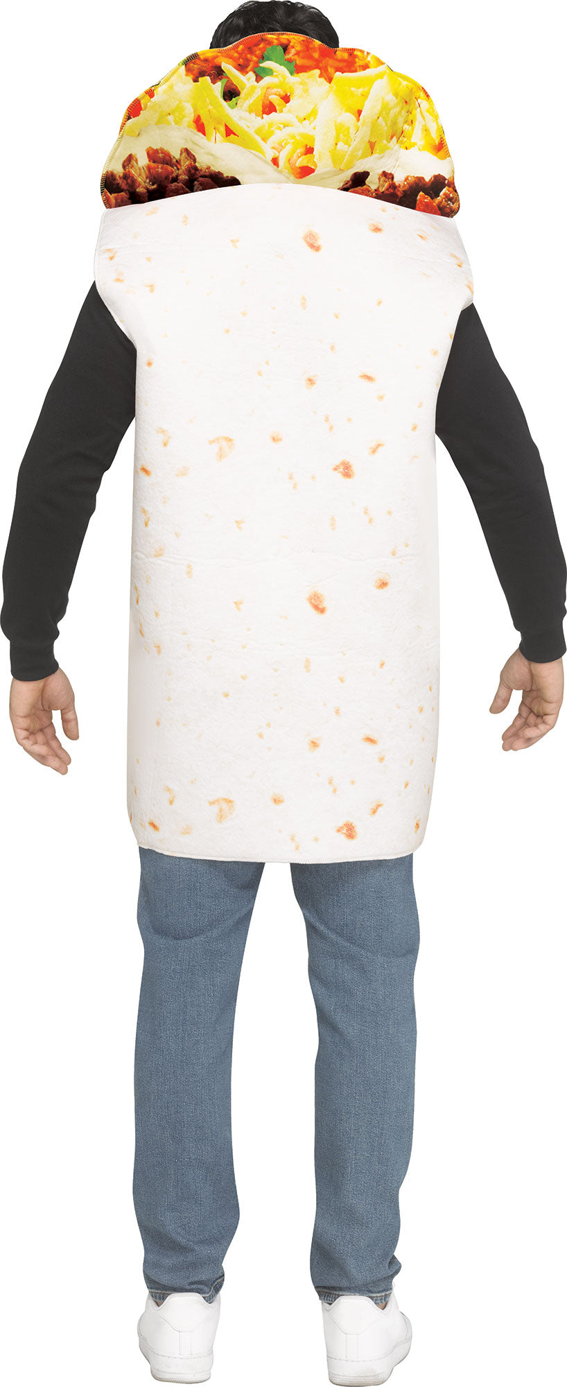 Festive Screen Print Burrito Adult Mexican Food Costume by HalloweenStore.com