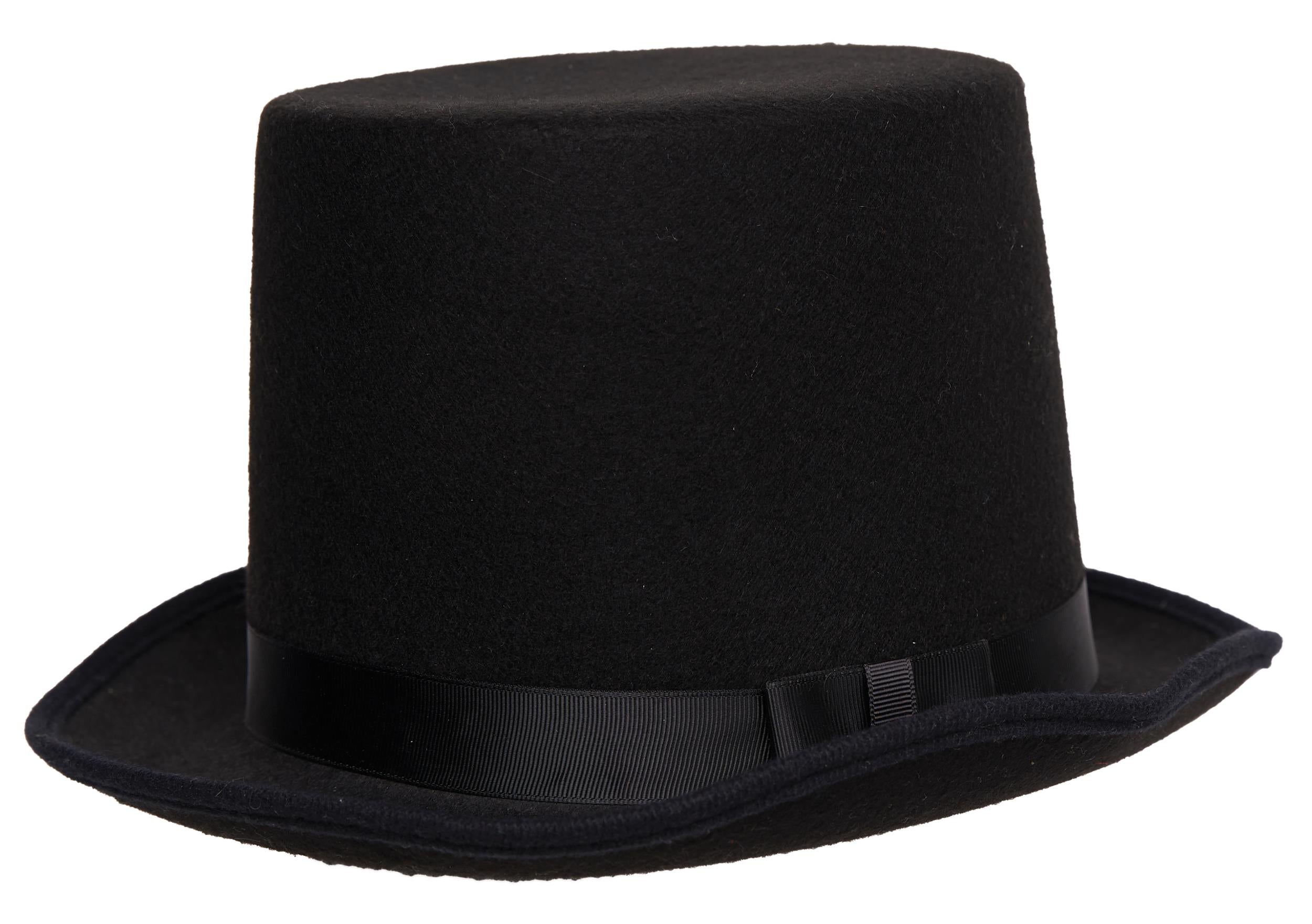 Black Steampunk Felt Top Hat by HalloweenStore.com