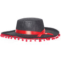 Black Felt Adult Spanish Hat with Pompoms by HalloweenStore.com