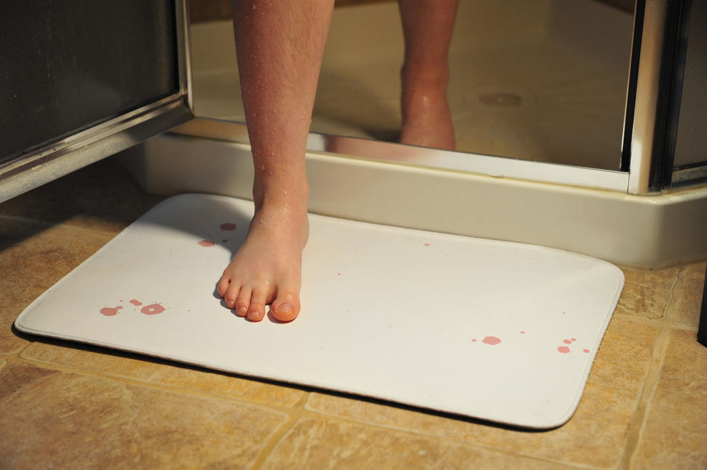 Bloody Bathroom Floor Mat Decoration by HalloweenStore.com