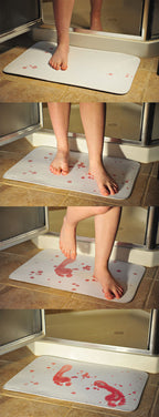 Bloody Bathroom Floor Mat Decoration by HalloweenStore.com