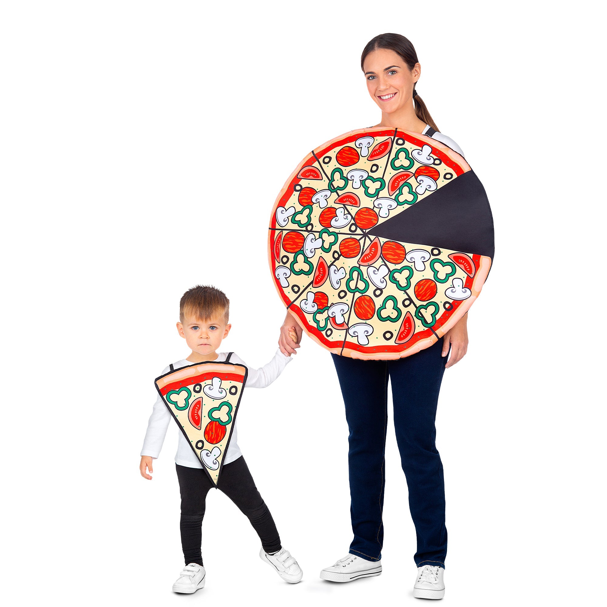 Pizza Party Slice Adult and Child Combo Costume Standard Size by HalloweenStore.com
