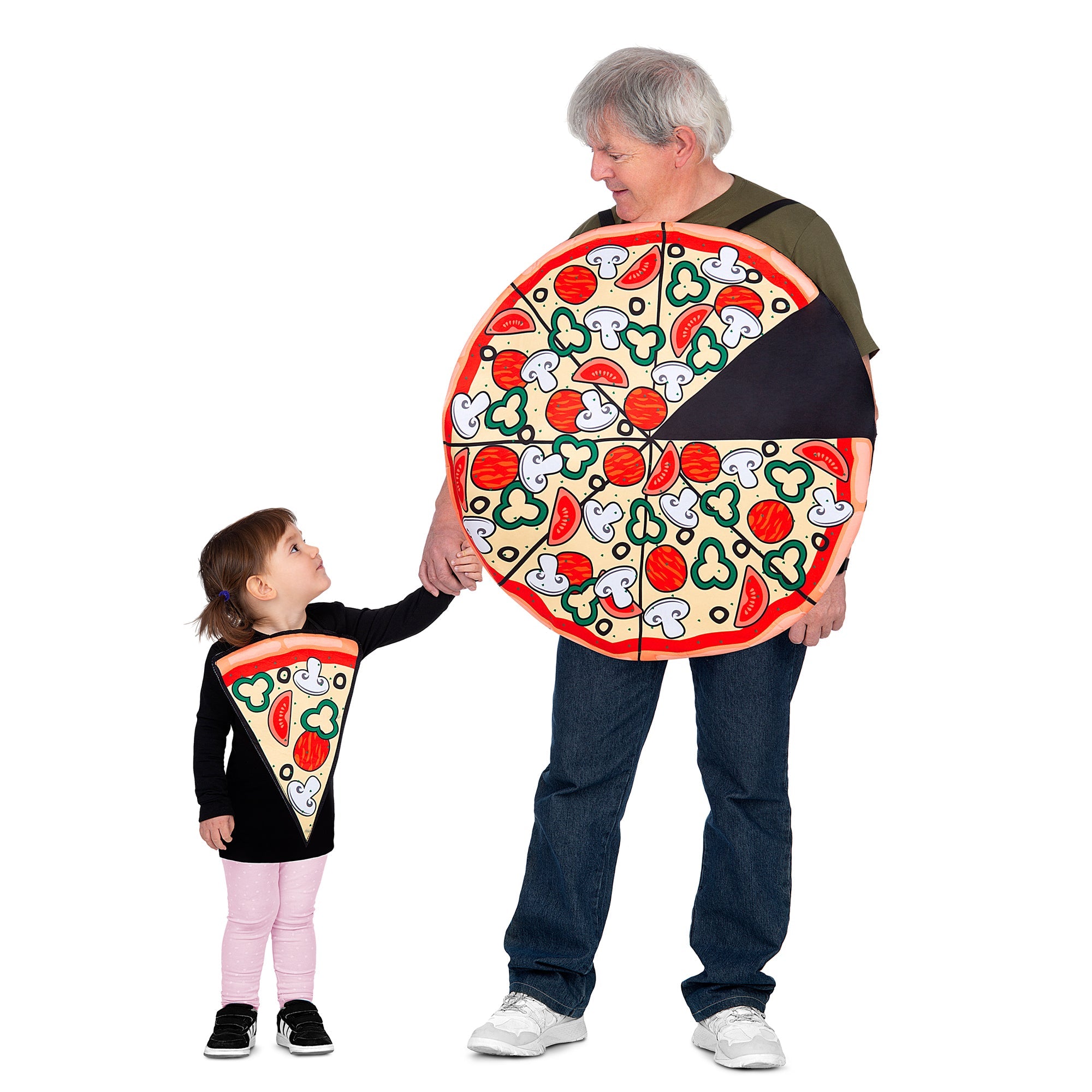 Pizza Party Slice Adult and Child Combo Costume Standard Size by HalloweenStore.com