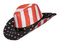 Red, White and Blue American Flag Patriotic Cowboy Hat by HalloweenStore.com
