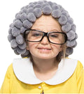 Old Aunt 100 Days Of School Old Lady Child Wig and Glasses by HalloweenStore.com
