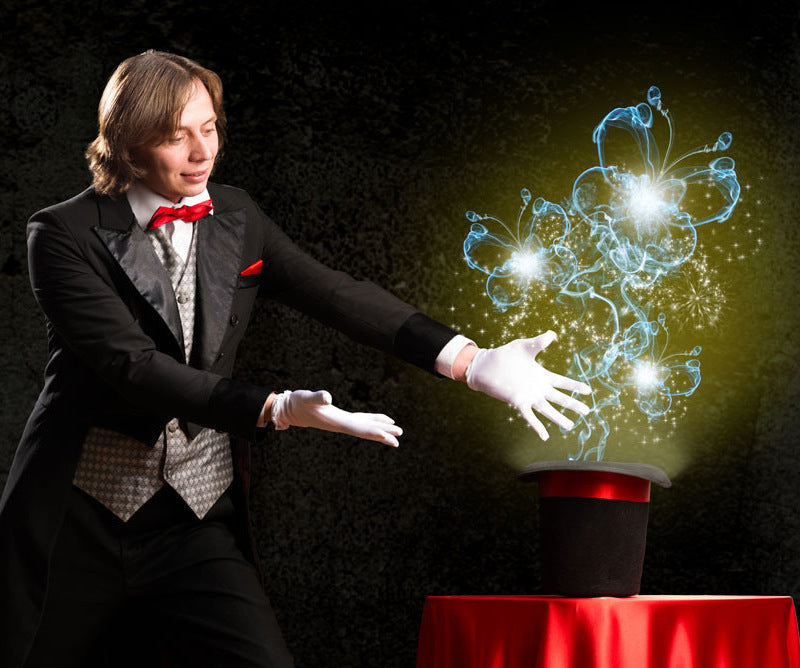 Black Magician Gentleman Top Hat – Classic Performer's Hat for Magic Shows & Cosplay