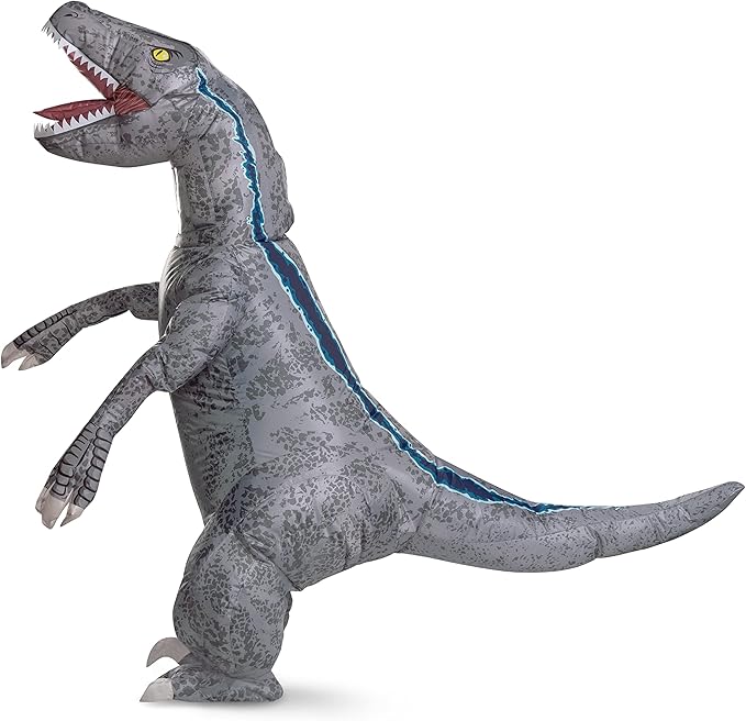 Jurassic World Blue Dinosaur Inflatable Adult Costume Size Standard by HalloweenStore.com