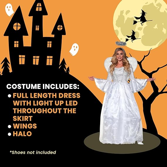 Heavenly Angel Light Up Adult Women's Costume X-Large 16-18 by HalloweenStore.com