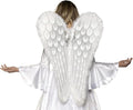 34" Angel Fairy White Mesh Marabou Wings Christmas by HalloweenStore.com